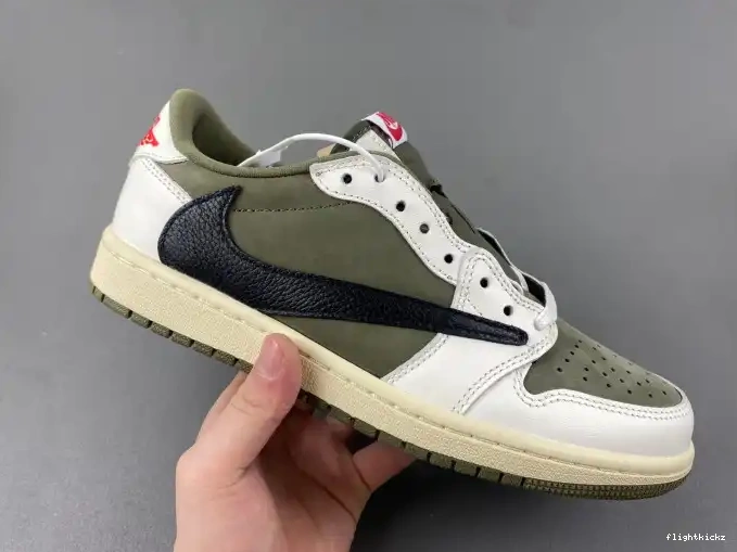 X AIR JORDAN MEDIUM DM7866-200 LOW 1 OLIVE SCOTT OG TRAVIS 0602